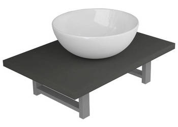 Dwuczęściowy zestaw mebli do łazienki ceramiczny szary WM-279332