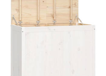 Skrzynia na pranie biała 885x44x66 cm lita sosna WM-823570