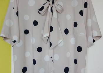 XL Rozpinana bluzka w grochy jak nowa Butik (produkt polski)