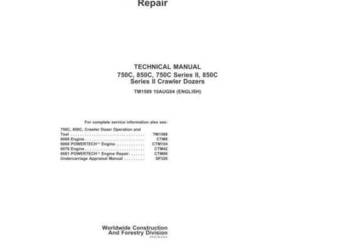 JOHN DEERE 750C, 850C SPYCH instrukcja obslugi i naprawy