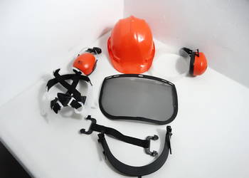Kask Leśny Zestaw Ochronny Xervex Przyłbica Nauszniki Nowy