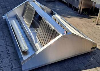 OKAP GASTRO CENTRALNY Z FILTRAMI - 200/140/50 CM - M.1026.N