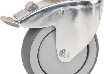 Ocynkowane koła skrętne z otworem na śrubę do mocowania 2477PJP125P3011