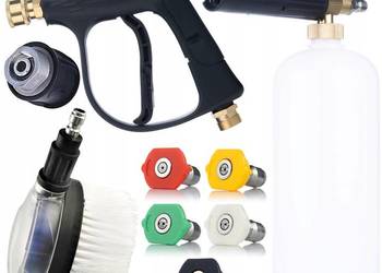 Zestaw do Myjki Ciśnieniowej 5w1 – Pistolet 300 bar | Dysze 5x QC | Adapte…