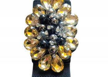 Pasek Damski-GUMA OZDOBNA BIŻUTERIA /cekiny /kamienie