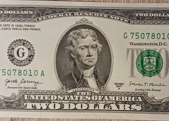 2 $ USA 2017 r.-T. Jefferson -men.-"G"-Chicago -Illinois-mennicze