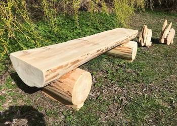 Ławka z bala bez oparcia 140 cm