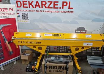 Zaginarka Sorex ZRS 2160/1 mm + Nóż krążkowy + Stół tylny 1m. + Tarcza kąta