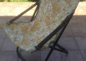 Składany fotel ogrodowy wielopozycyjny z podłokietnikami