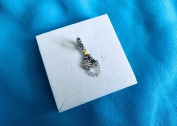 nowa unikatowa zawieszka charms beads choinka łańcuch śnieżynka srebro 925