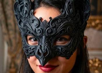 Maska Halloween Nietoperz Goth