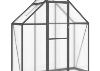 Szklarnia z ramą podstawy antracyt 169x58x195 cm aluminium WM-4005818