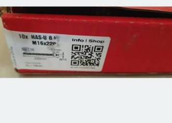 Hilti Pręt gwintowany HAS-U 5.8 M16x220
Pręt kotwy HAS-U 5.8 M16x220