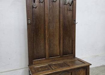 Stylowy wieszak stojący z otwieranym siedziskiem przedpokój garderoba