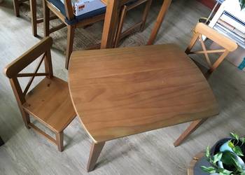 Stolik i krzesełka dziecięce drewniane Ikea