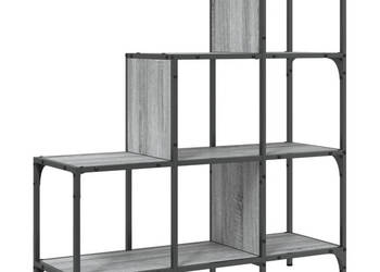 Regał szary dąb sonoma 92x30x102 cm materiał drewnopochodny WM-845439