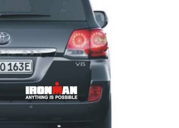 naklejka ironMan Anything Is Possible na samochód na motocykl