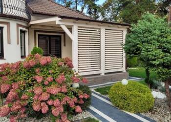 Pergola zadaszenie taras drewno BSH ruchome żaluzje