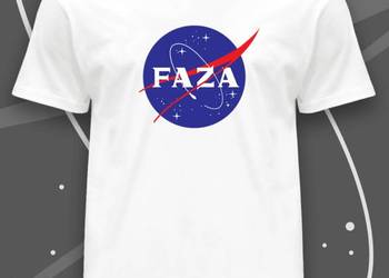 T-shirt męski, koszulka z nadrukiem FAZA jak Nasa