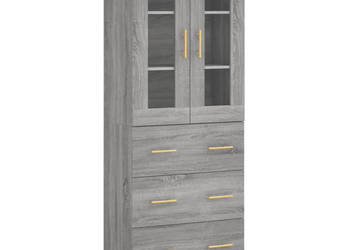 Witrynka szary dąb sonoma 695x34x180cm materiał drewnopochodny WM-3198399