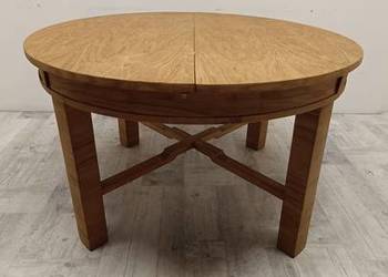 stary stół dworski dębowy  okrągły rozkładany średnica 130 cm