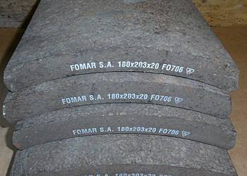 Okładziny szczęk 180/203/20 FO706 - FOMAR S.A