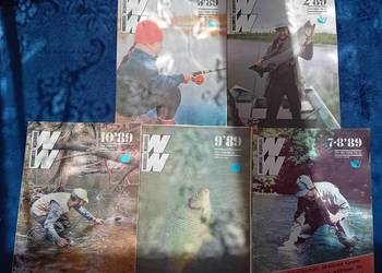 Miesięcznik Wiadomości Wędkarskie, numery 2,3,7-8,9,10, rok 1989.