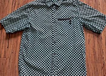 koszula croop w miętowo-czarną kratkę w rozmiarze M stan bdb