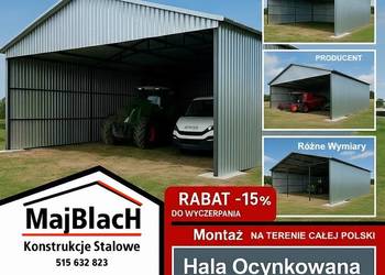 ZNIŻKA - 15% - Wiata | Garaż Blaszany Grafit | Montaż Gratis – Maj-Blach