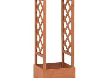vidaXL Donica z kratką i łukiem, 49x39x117 cm, drewno jodłowe（SKU:316391）