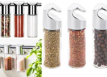 Przyprawnik słoik na przyprawy chromowany Monti pojemnik