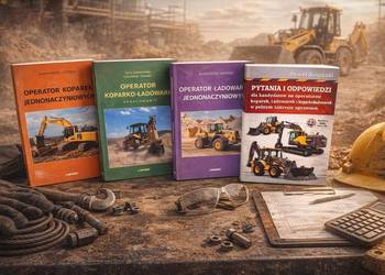 Zestaw książek dla operatorów maszyn budowlanych