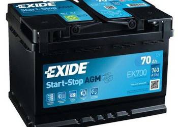 Akumulator 70Ah 760A EN EXIDE AGM