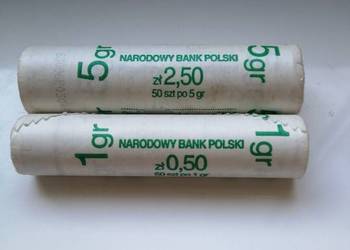 Polska rulon bankowy 5 gr 1991 rok zestaw Polska rulon bankowy 5 gr 1991 rok zestaw