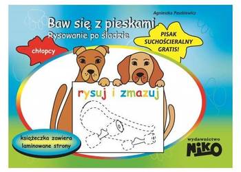 Baw się z pieskami . Rysowanie po śladzie + pisak gratis