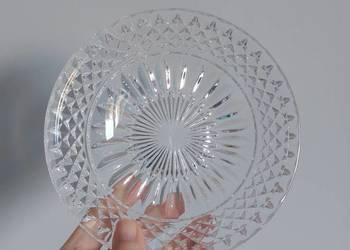 vintage przezroczyste miseczki/talerzyki, 5 sztuk vintage przezroczyste miseczki/talerzyki, 5 sztuk