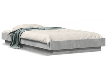 Rama łóżka z LED szarość betonu 75x190 cm WM-3281157