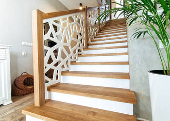 balustrada ażurowa producent, balustrada drewniana, schody