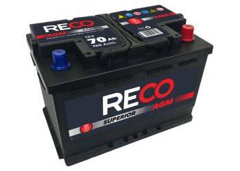 Akumulator RECO RA57076 AGM 12V 70Ah 760A Start&Stop