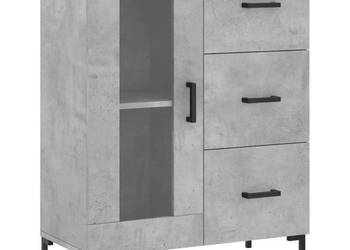 Szafka szarość betonu 695x34x90 cm materiał drewnopochodny WM-828048