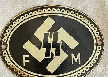 Niemiecka tablica/szyld emaliowany SS.FM