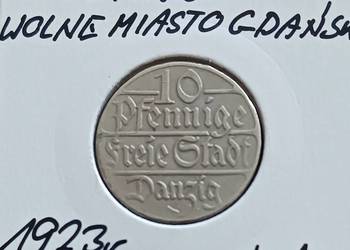 10 Fenigów Wolne Miasto Gdańsk 1923 r.