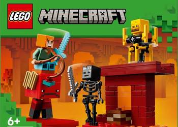LEGO Minecraft 21266 Bitwa w Netherze z lawą – NOWE, 99 el., 6+