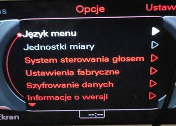 Audi MMI 2G pl menu + lektor pl Mapy