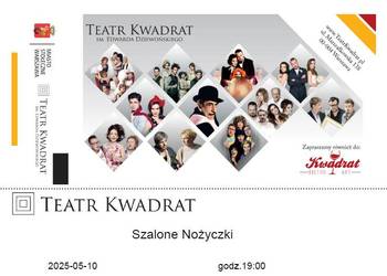 4 bilety na "Szalone nożyczki" w Teatrze Kwadrat (10.05, 19:00)