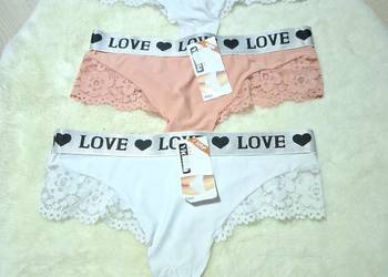 Komplet 3 sztuk stringów z gumką L