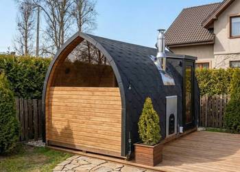 Sauna Ogrodowa OD RĘKI igloo 4 m PANORAMA