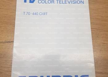 Instrukcja obsługi Telewizora Grundig T 70-440 OIRT