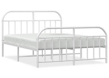 Łóżko Metalowe Białe Rama Łóżka Ze Stelażem Biała 183x213 cm WM-353707