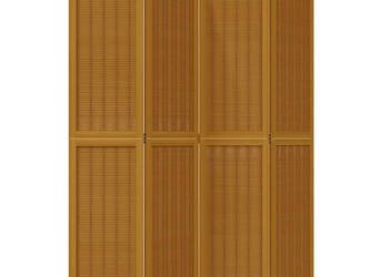 Parawan pokojowy 4-panelowy brązowy lite drewno paulowni WM-358819